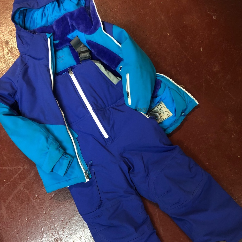 LLBean Snow/Ski Jkt & Bib, girl’s size 6X/7